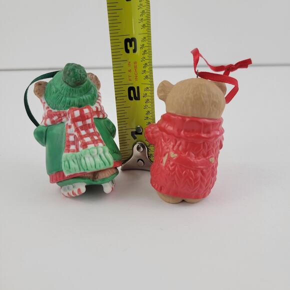 2 Hallmark Sugar Bear Bell Ornaments Vintage Christmas - Picture 6 of 6